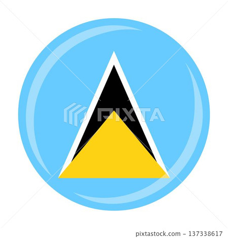 Saint Kitts and Nevis national round circle flag emblem official icon 137338617