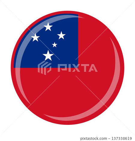 Samoa national round circle flag emblem official icon Samoa national round circle flag emblem official icon 137338619