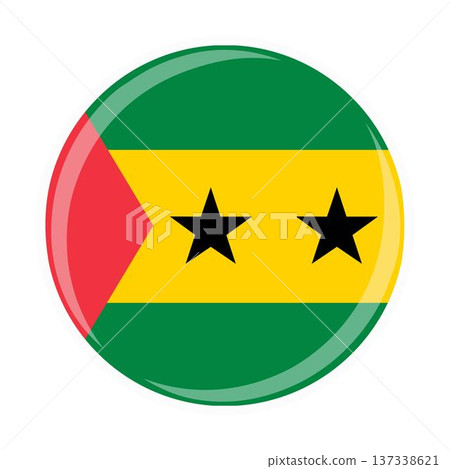 Sao Tome and Principe national round circle flag emblem official icon 137338621