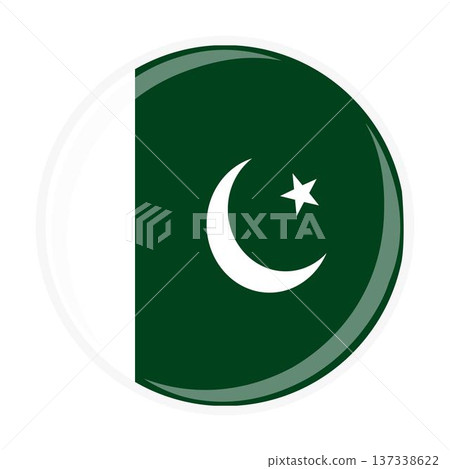 Pakistan national round circle flag emblem official icon 137338622