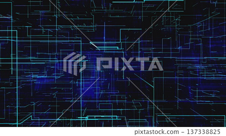 Abstract digital structure. Computer generated 3d render 137338825