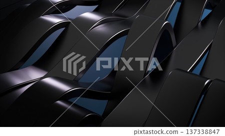 3d wave surface. Computer generated render 3d wave surface. Computer generated render 137338847
