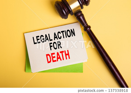 Judge gavel with legal action for death concept Judge gavel with legal action for death concept 137338918