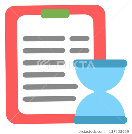 Task deadline icon. Project management color symbol 137338969