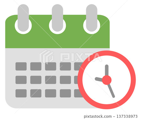 Schedule color icon. Task agenda date symbol Schedule color icon. Task agenda date symbol 137338973