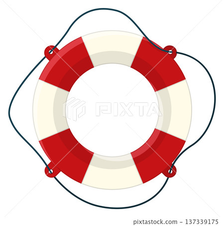 Lifebuoy cartoon icon. Inflatable ring. Rubber donut Lifebuoy cartoon icon. Inflatable ring. Rubber donut 137339175