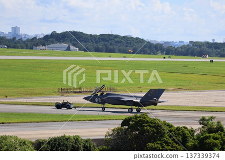 US military F-35 being towed US military F-35 being towed 137339374
