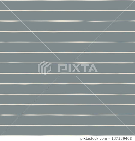 Muted blue horizontal stripe seamless minimal linear pattern for fabric wallpaper and modern interior decor 137339408
