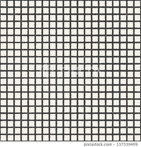 Minimal dense black grid geometric seamless texture for fabric wallpaper packaging and modern interior design 137339409