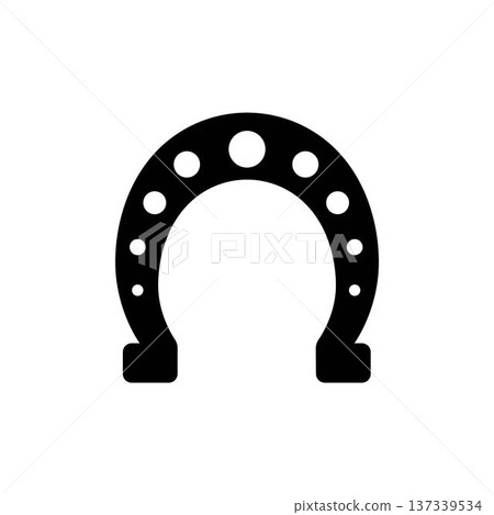 Horseshoe symbol. Stallion symbol or logo 137339534