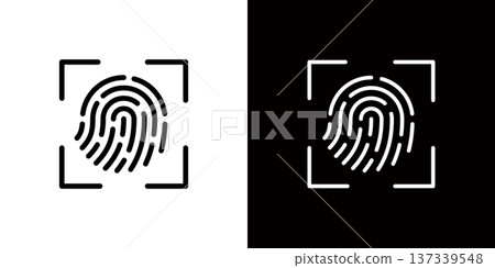 Fingerprint authentication icon, security related icon Fingerprint authentication icon, security related icon 137339548