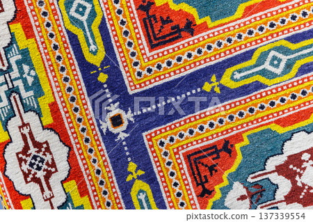 Close-up of a colorful oriental carpet, Uzbekistan Close-up of a colorful oriental carpet, Uzbekistan 137339554