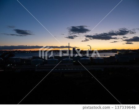 Dusk factory area 137339646