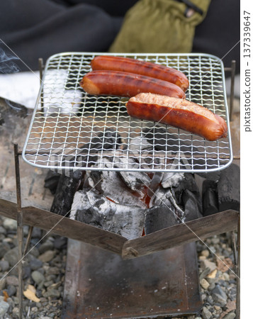 Sausage baked with BBQ Sausage baked with BBQ 137339647