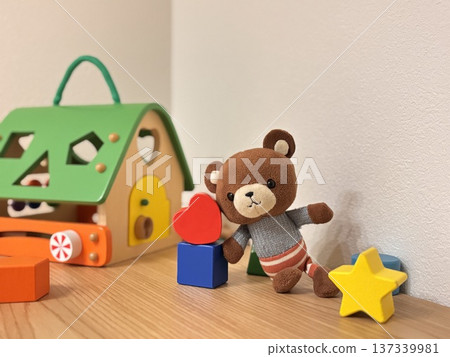 積木和泰迪熊兒童玩具 137339981