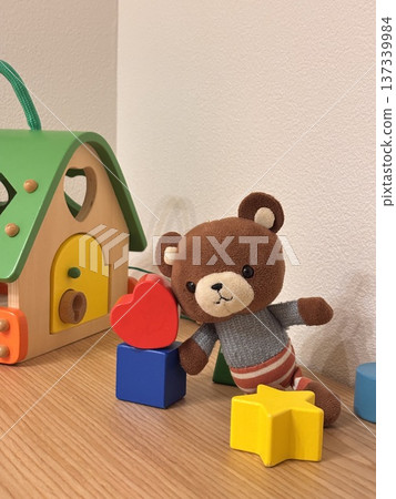 積木和泰迪熊兒童玩具 137339984