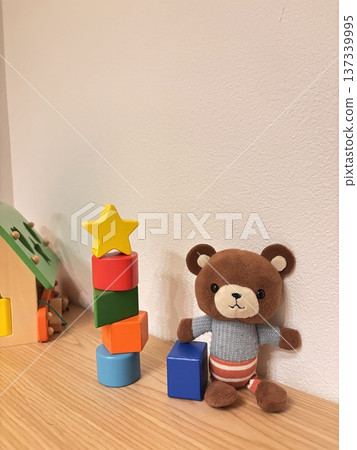 積木和泰迪熊兒童玩具 137339995