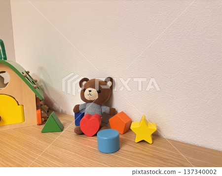 積木和泰迪熊兒童玩具 137340002
