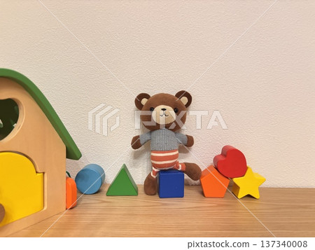 積木和泰迪熊兒童玩具 137340008