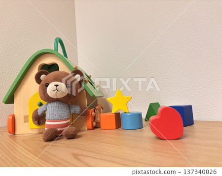 積木和泰迪熊兒童玩具 137340026