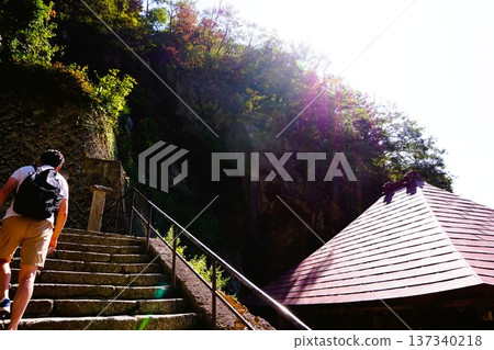 Yamadera Temple - Just past the Niomon Gate is Risshakuji Temple on Mount Hojusan Asogawain 137340218