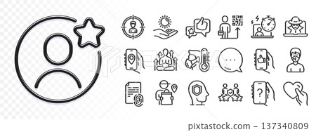 Delivery man, Fingerprint and Timer line icons for web app. Glare of light effect. Message icon. Pack of Sun protection, Hold heart, Like app pictogram icons. Vector Delivery man, Fingerprint and Timer line icons for web app. Glare of light effect. Message icon. Pack of Sun protection, Hold heart, Like app pictogram icons. Vector 137340809