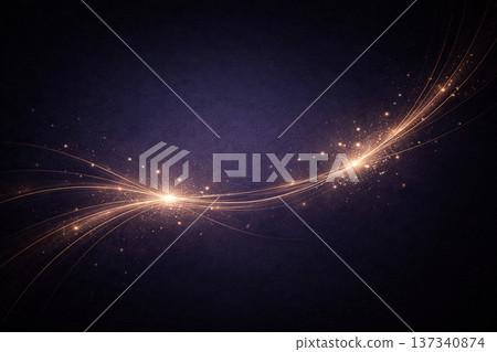 Elegant Series: Navy Flowing Light Lines Background 137340874