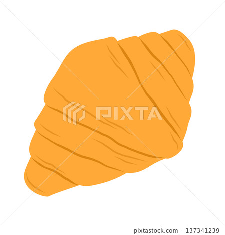 French croissant. Flat vector isolated illustration on white background French croissant. Flat vector isolated illustration on white background 137341239