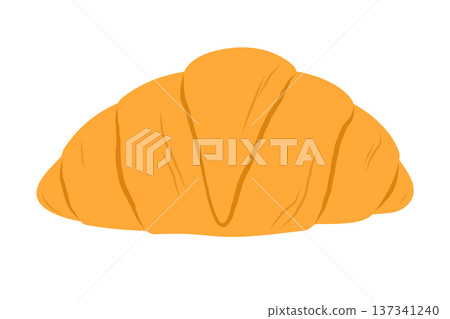 Croissant. Flat vector isolated illustration on white background 137341240