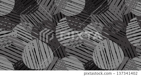Organic overlapping abstract stripe pattern Organic overlapping abstract stripe pattern 137341402