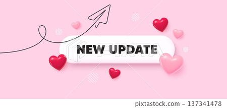 New update search bar. Share plane line icon. New update. New arrival sign. Advertising offer symbol. Search button with 3d hearts. Vector New update search bar. Share plane line icon. New update. New arrival sign. Advertising offer symbol. Search button with 3d hearts. Vector 137341478