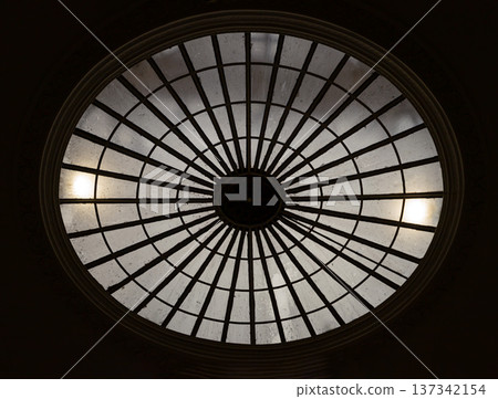 a circular oculus (skylight) within Somerset House in London. a circular oculus (skylight) within Somerset House in London. 137342154
