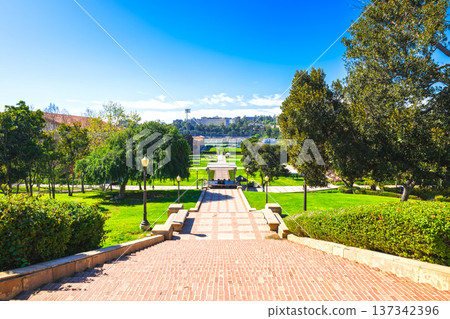 Jans Steps, the famous staircase at UCLA in the United States 137342396
