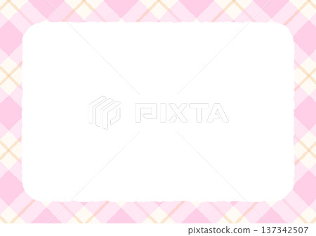 Spring tartan, seamless plaid background with white copy space 137342507