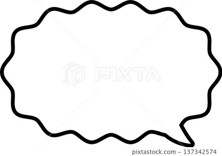 A simple and easy-to-use speech bubble for business or manga that can hold a lot of text. 137342574