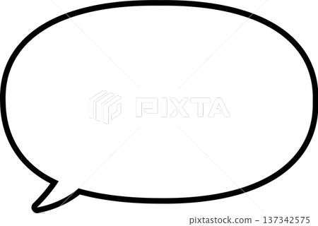 Simple speech bubble with lots of text, easy to use for business and manga_horizontal 137342575