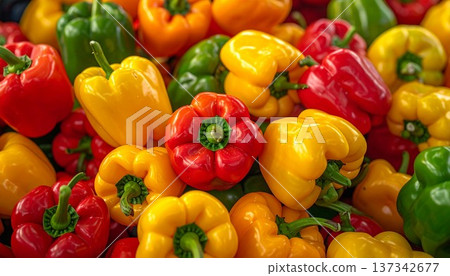 Image of lots of peppers and paprika 137342677