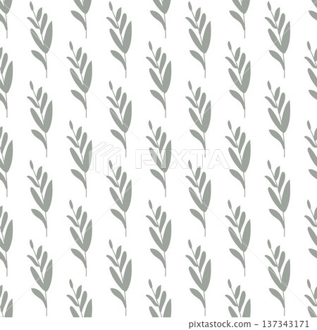 seamless botanical simple pattern with grey plants. seamless botanical simple pattern with grey plants. 137343171