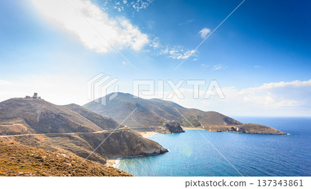 Greek coastline on Peloponnese, Mani Peninsula Greek coastline on Peloponnese, Mani Peninsula 137343861