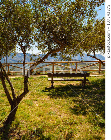 Rest area in mountains, Spain Rest area in mountains, Spain 137343875