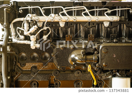 Diesel engine close up Diesel engine close up 137343881