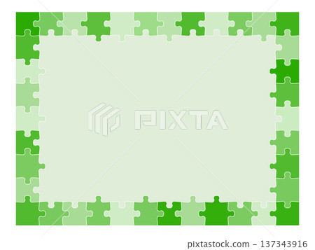 Simple jigsaw puzzle frame Simple jigsaw puzzle frame 137343916