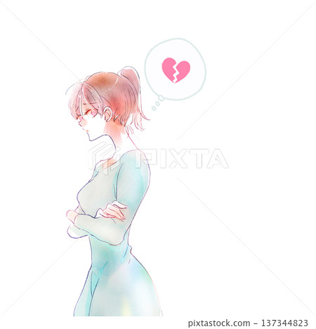 一個眼神充滿懷疑、內心破碎的女人 137344823