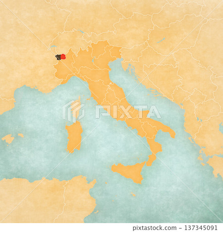 Map of Italian Peninsula - Aosta Valley Map of Italian Peninsula - Aosta Valley 137345091