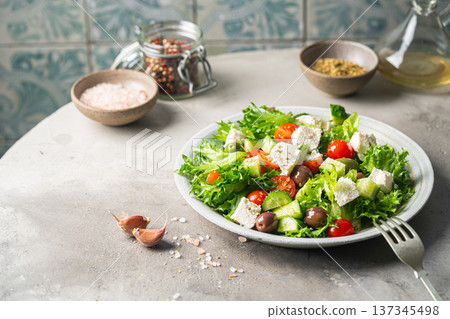 Classic vegetable salad Classic vegetable salad 137345498