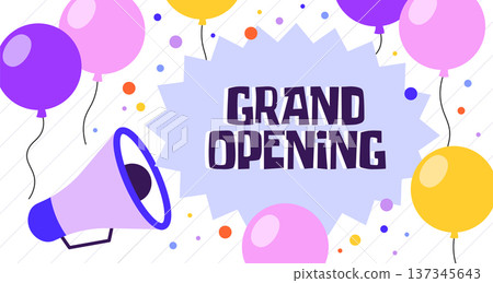Event opening ceremony invitation. Special offer banner 137345643