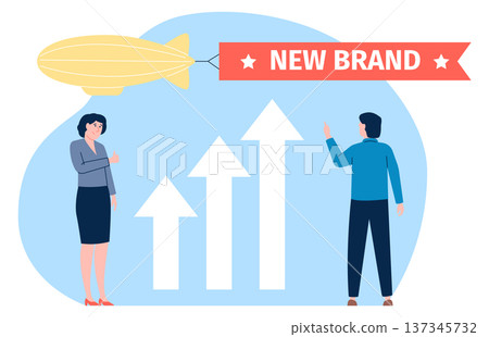 Brand promotion. Corporate product recognition growth analysis 137345732