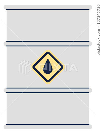 Oil barrel color icon. Chemical fuel container 137345736