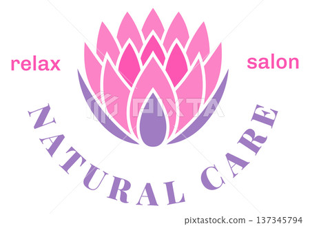 Natural care emblem. Spa relax salon logo 137345794
