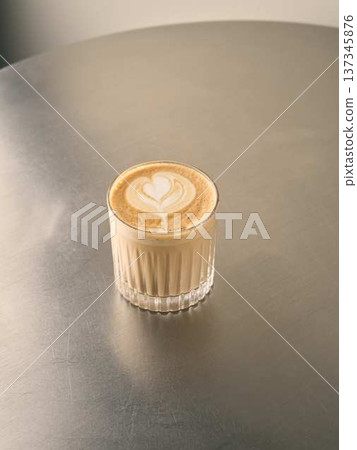 Artistic depiction featuring solitary coffee cup with refined details Artistic depiction featuring solitary coffee cup with refined details 137345876